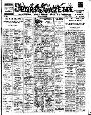 cover page of Sports Gazette (Middlesbrough) published on May 9, 1931