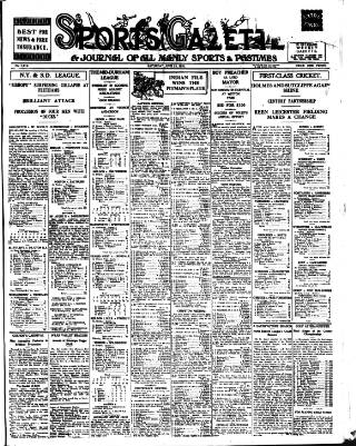 cover page of Sports Gazette (Middlesbrough) published on June 13, 1931