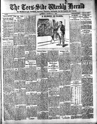 cover page of Tees-side Weekly Herald published on November 2, 1907
