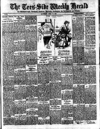 cover page of Tees-side Weekly Herald published on June 13, 1908