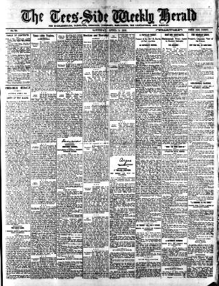 cover page of Tees-side Weekly Herald published on April 1, 1916
