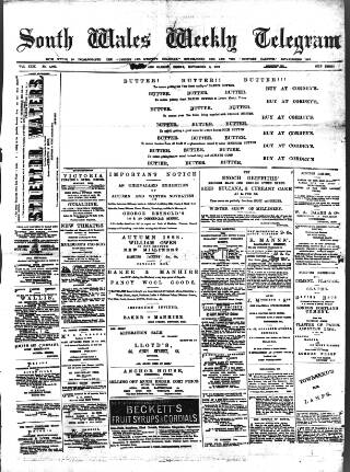cover page of Newport Gazette published on November 2, 1888