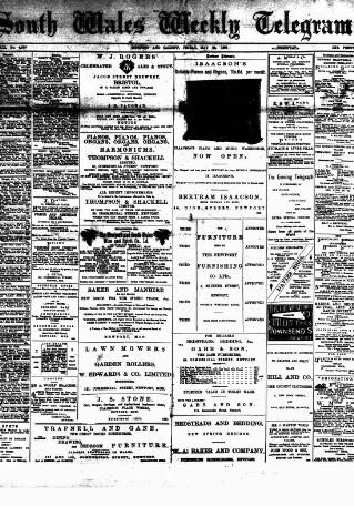 cover page of Newport Gazette published on May 22, 1891