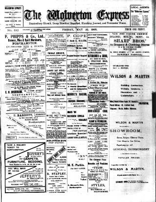 cover page of Wolverton Express published on May 22, 1903