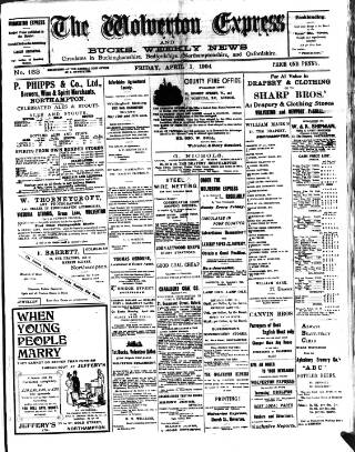cover page of Wolverton Express published on April 1, 1904