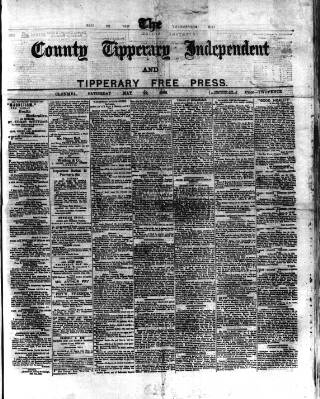 cover page of County Tipperary Independent and Tipperary Free Press published on May 22, 1886