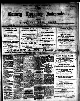 cover page of County Tipperary Independent and Tipperary Free Press published on April 1, 1905