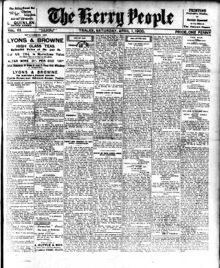 cover page of Kerry People published on April 1, 1905