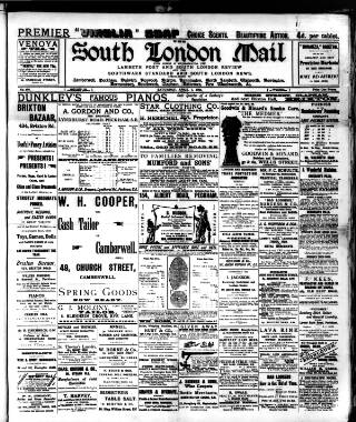 cover page of South London Mail published on April 1, 1893