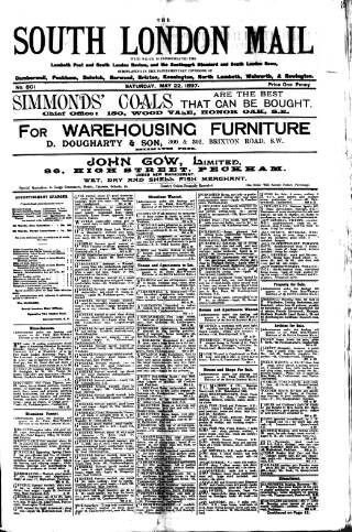 cover page of South London Mail published on May 22, 1897