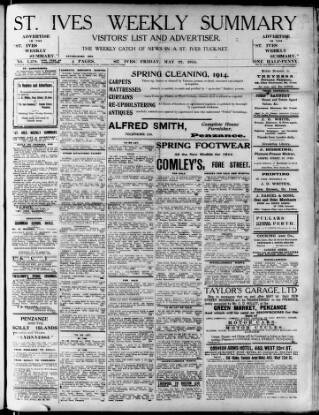 cover page of St. Ives Weekly Summary published on May 22, 1914