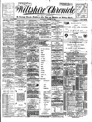 cover page of Trowbridge Chronicle published on August 2, 1902