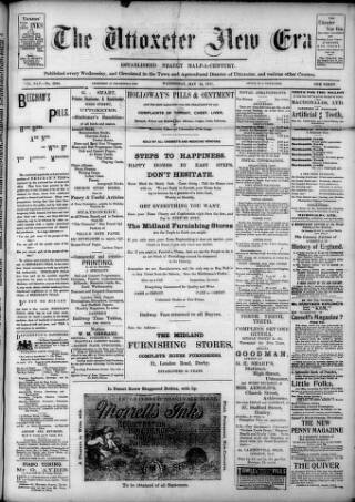 cover page of Uttoxeter New Era published on May 22, 1901