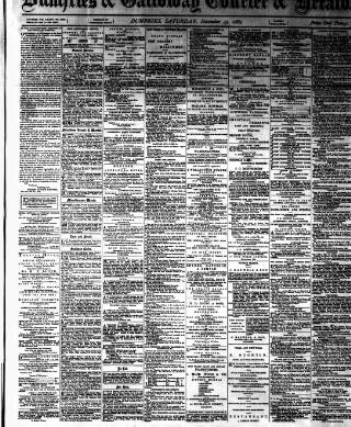 cover page of Dumfries & Galloway Courier and Herald published on December 13, 1884