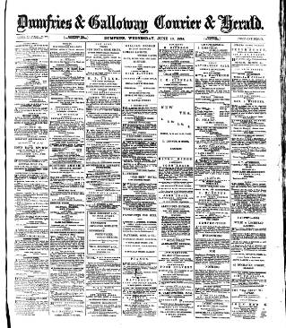 cover page of Dumfries & Galloway Courier and Herald published on June 13, 1894