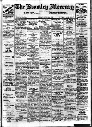 cover page of Bromley & West Kent Mercury published on May 22, 1931