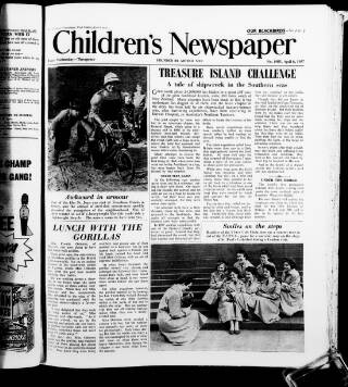 cover page of Children's Newspaper published on April 6, 1957