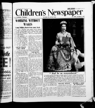 cover page of Children's Newspaper published on November 2, 1957