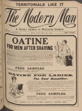 cover page of Modern Man published on May 22, 1909