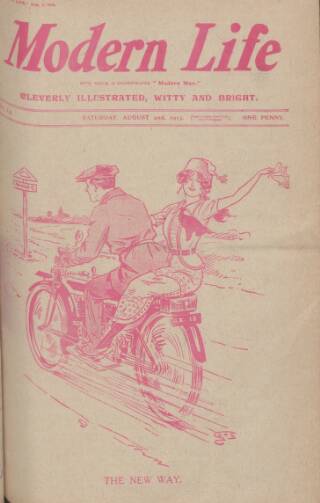 cover page of Modern Man published on August 2, 1913