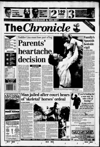 cover page of Chester Chronicle (Frodsham & Helsby edition) published on August 2, 1996