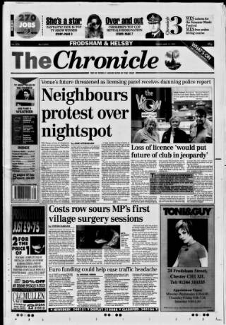 cover page of Chester Chronicle (Frodsham & Helsby edition) published on June 13, 1997