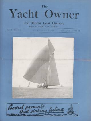 cover page of Yacht Owner and Motor Boat Owner published on August 2, 1924