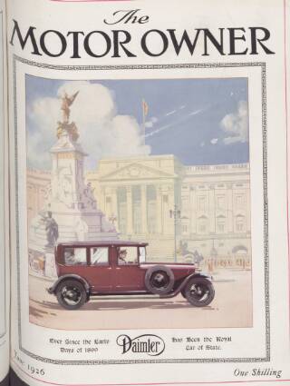 cover page of Motor Owner published on June 1, 1926