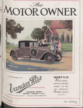 cover page of Motor Owner published on May 1, 1927