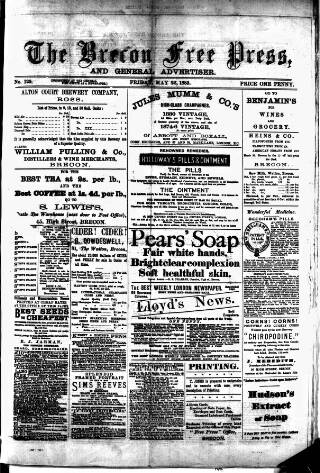 cover page of Brecknock Beacon published on May 22, 1885