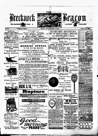 cover page of Brecknock Beacon published on August 2, 1889