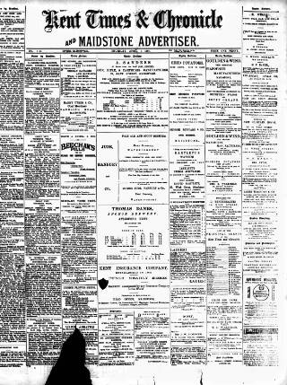 cover page of Kent Times published on April 1, 1897