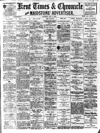 cover page of Kent Times published on May 22, 1909