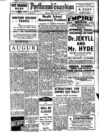 cover page of Porthcawl Guardian published on May 22, 1942