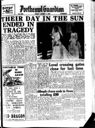cover page of Porthcawl Guardian published on August 2, 1963