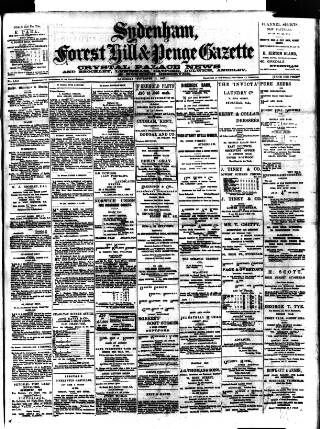 cover page of Sydenham, Forest Hill & Penge Gazette published on November 2, 1907