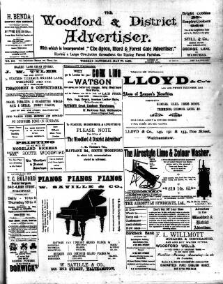 cover page of Woodford and District Advertiser published on May 22, 1909