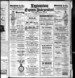 cover page of Leytonstone Express and Independent published on November 2, 1918