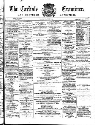 cover page of Carlisle Examiner and North Western Advertiser published on May 22, 1866