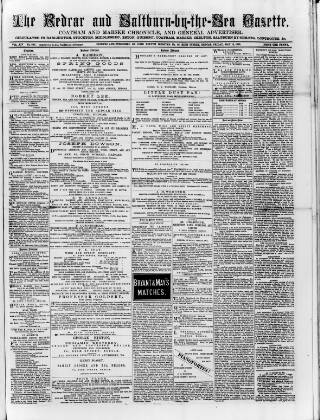 cover page of Redcar and Saltburn-by-the-Sea Gazette published on May 22, 1874