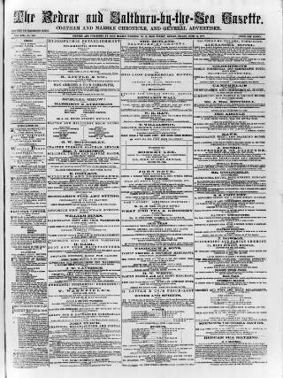 cover page of Redcar and Saltburn-by-the-Sea Gazette published on June 13, 1879