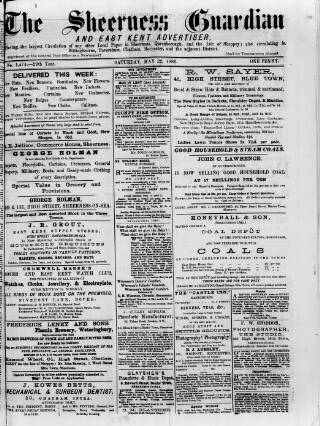 cover page of Sheerness Guardian and East Kent Advertiser published on May 22, 1886