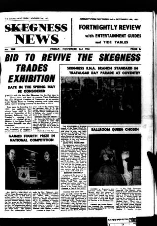 cover page of Skegness News published on November 2, 1962