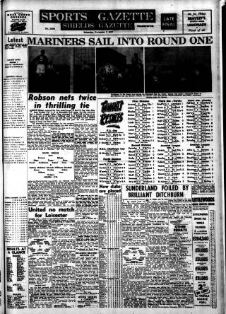 cover page of Football Gazette (South Shields) published on November 2, 1957