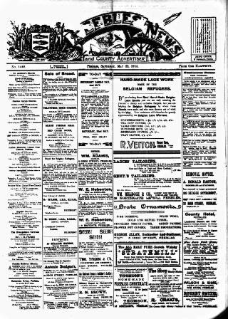 cover page of Peebles News published on May 22, 1915
