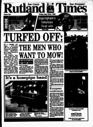 cover page of Rutland Times published on May 22, 1998