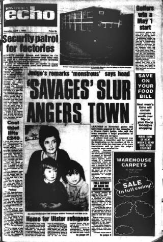 cover page of Haverhill Echo published on April 1, 1976