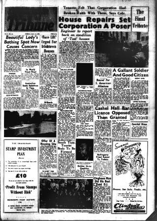 cover page of Munster Tribune published on May 22, 1959