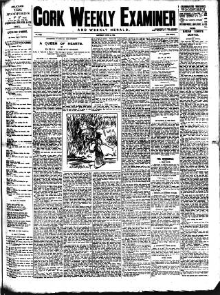 cover page of Cork Weekly Examiner published on June 13, 1908