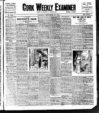 cover page of Cork Weekly Examiner published on September 28, 1912